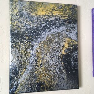Fluid art acrylic pour art on 11x14